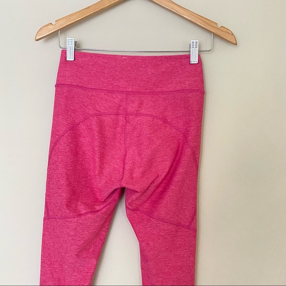 OUTDOOR VOICES Pink Flamingo Stripe 3/4 Leggings - Picture 7 of 10